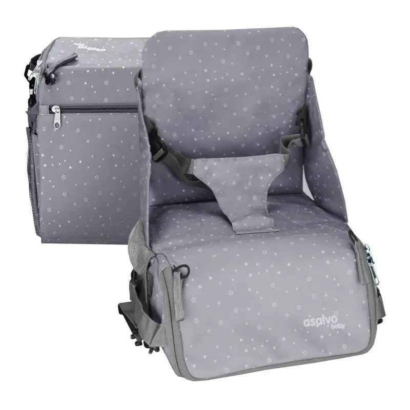 Asalvo High Chair Travel Bag Hummus Bag Grey Stars