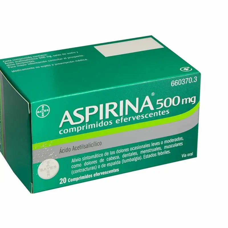 Aspirin 500 mg, 20 Effervescent Tablets