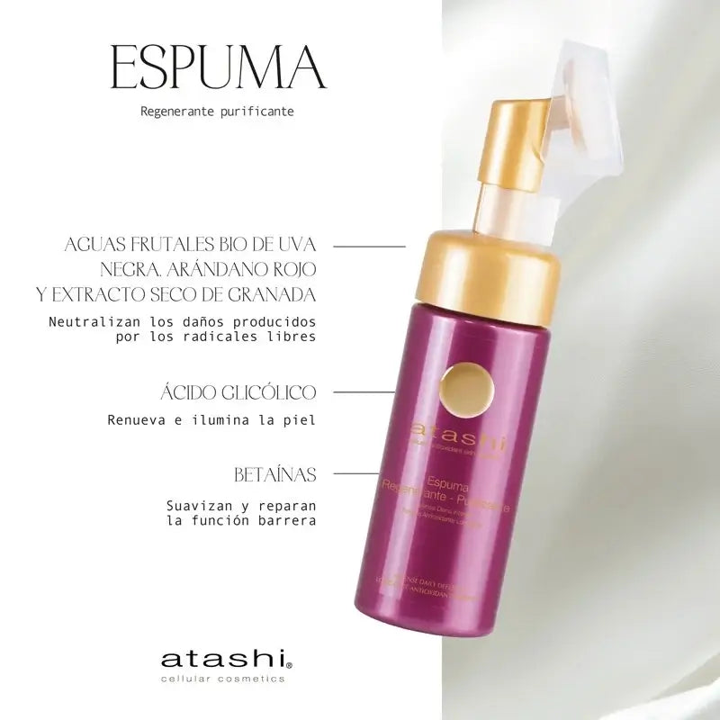 Atashi Antioxidant Longetive Glycolic Acid Purifying Cleansing Foam 150 Ml