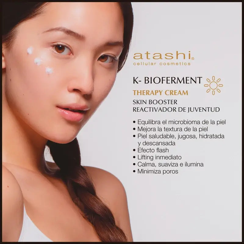 Coffret cadeau Atashi Ritual K-Bioferment Serum + Revitalising Anti-Ageing Cream + Jade Roller