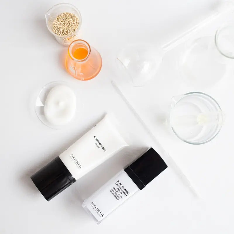 Coffret cadeau Atashi Ritual K-Bioferment Serum + Revitalising Anti-Ageing Cream + Jade Roller