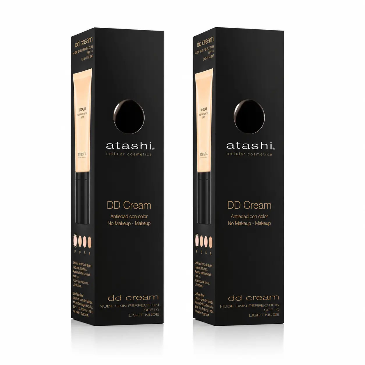 Atashi Dd Cream Moisturiser With Colour Spf 15 - Light Tone, pack 2