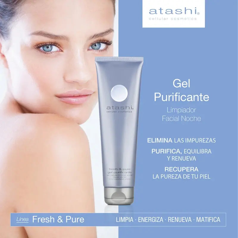 Atashi Gel Nettoyant Visage Purifiant et Matifiant Peau Grasse 150Ml