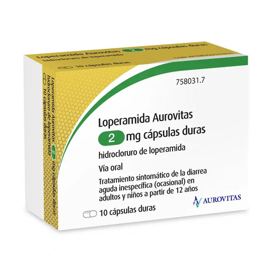Aurovitas Loperamide 2 Mg, 10 capsules