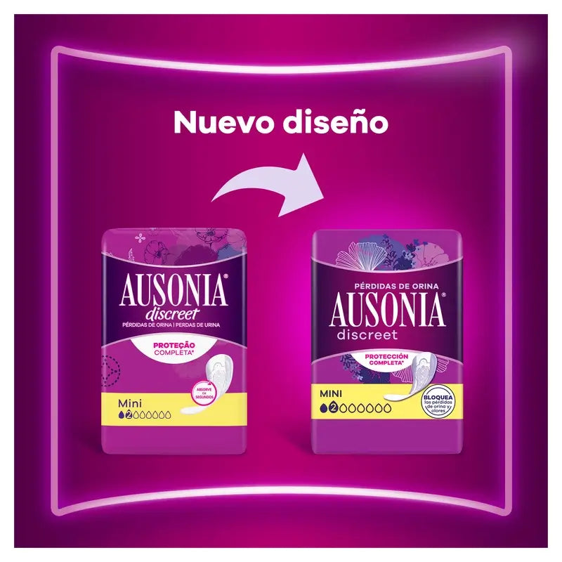 Ausonia Discreet Mini Plus Urine Loss Pads, 20 unités