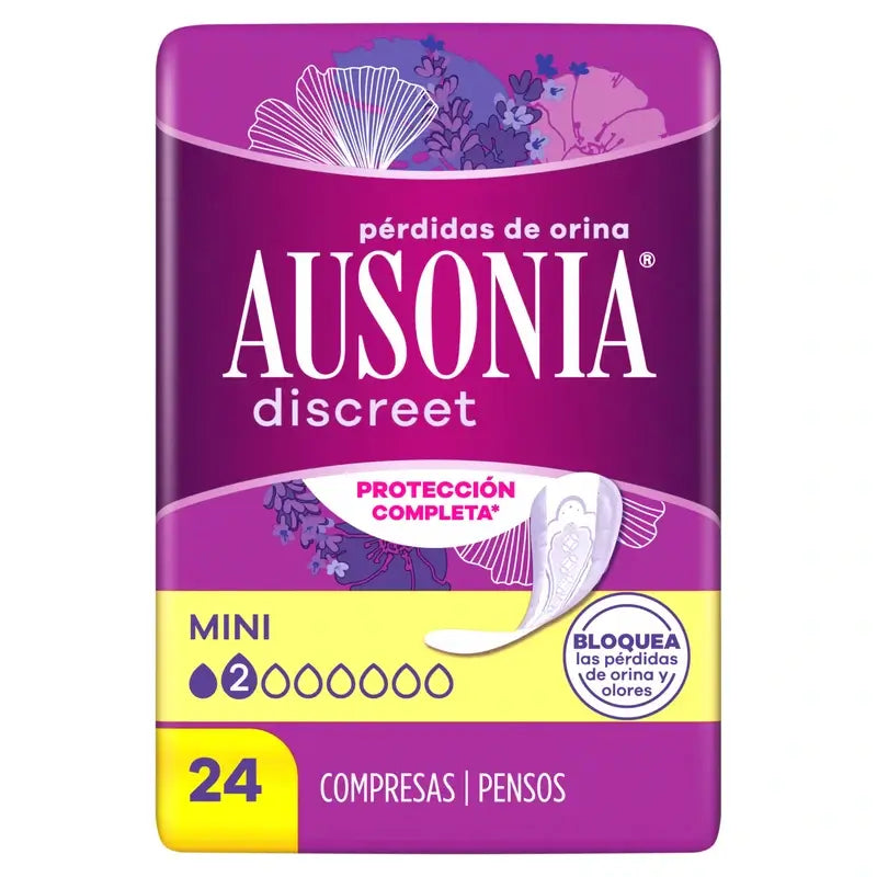 Ausonia Discreet Mini Urine Loss Pads, 24 unités