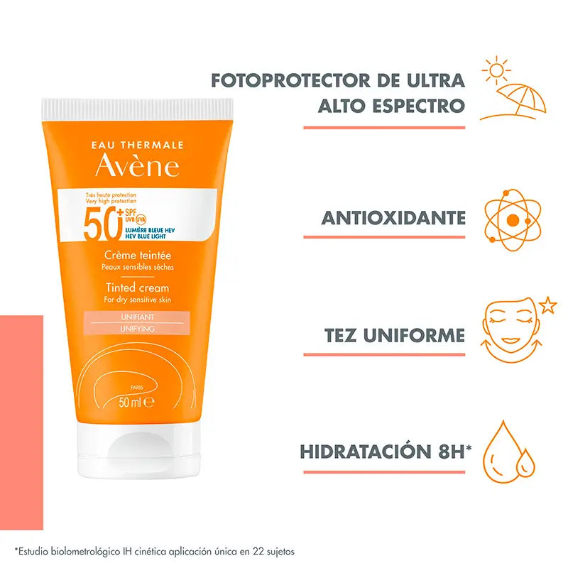 Avène Sensitive Skin Sunscreen SPF 50+ Colour 50 ml