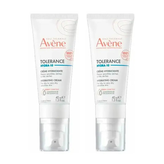 Avène Tolerance Hydra-10 Moisturising Cream, Pack 2 x 40 ml