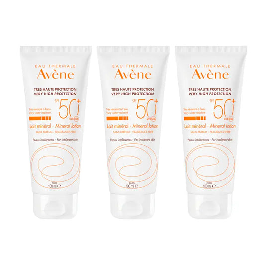 Avène Sunscreen Mineral Milk Intolerant Skin Spf 50+, 3 x 100 ml