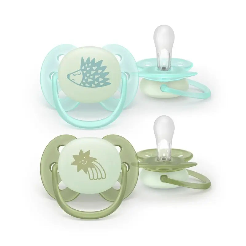 Avent 2 Sucettes Nocturne Ultra Douces