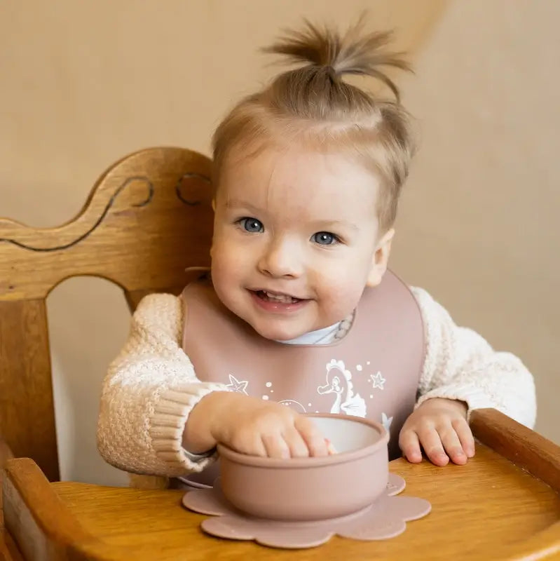 Baboo Bavoir en silicone avec poche cacao, 4+ mois, 1 pc.