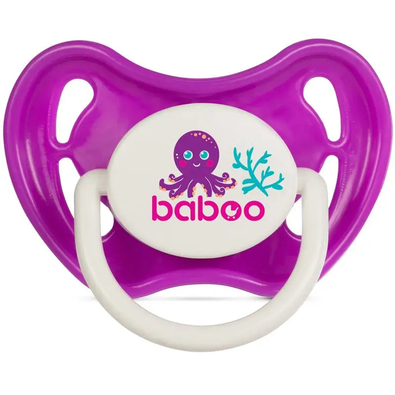 Sucette Symétrique en Silicone Baboo, 0+ Mois Violet