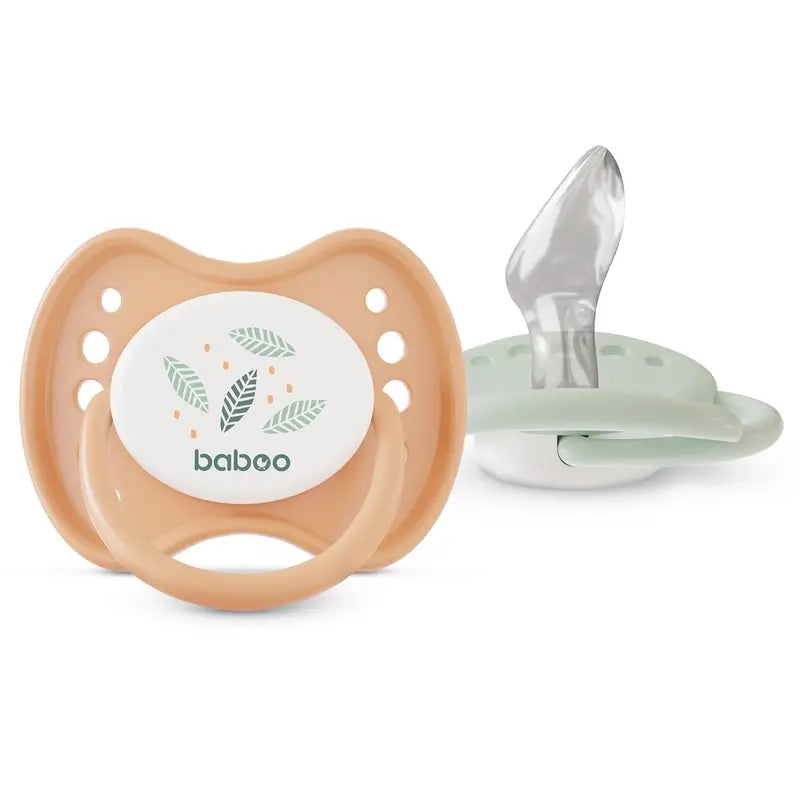Sucettes anatomiques Baboo Calmy 0-6 mois Peachy Keen, 2 pièces