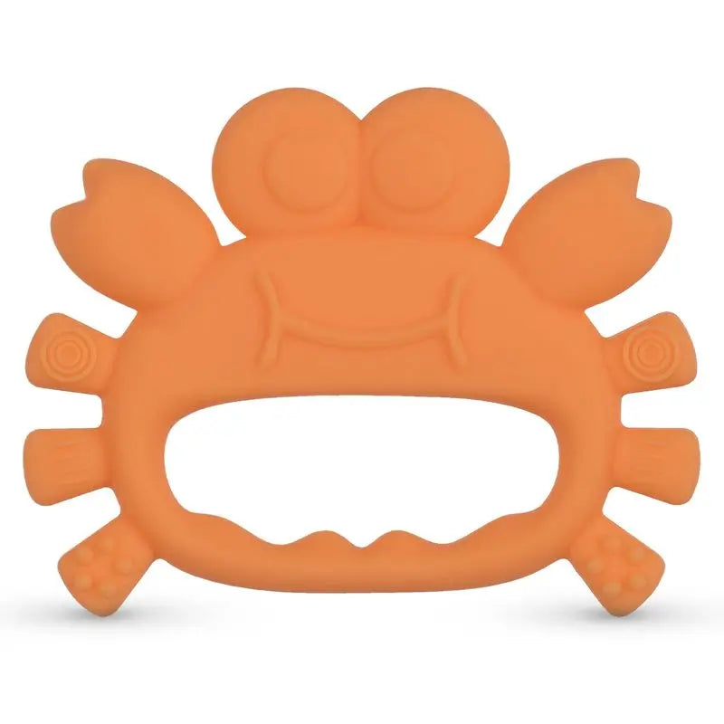 Baboo Crab Teether Dentier en silicone, 4+ mois Orange