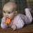 Baboo Crab Teether Dentier en silicone, 4+ mois Orange