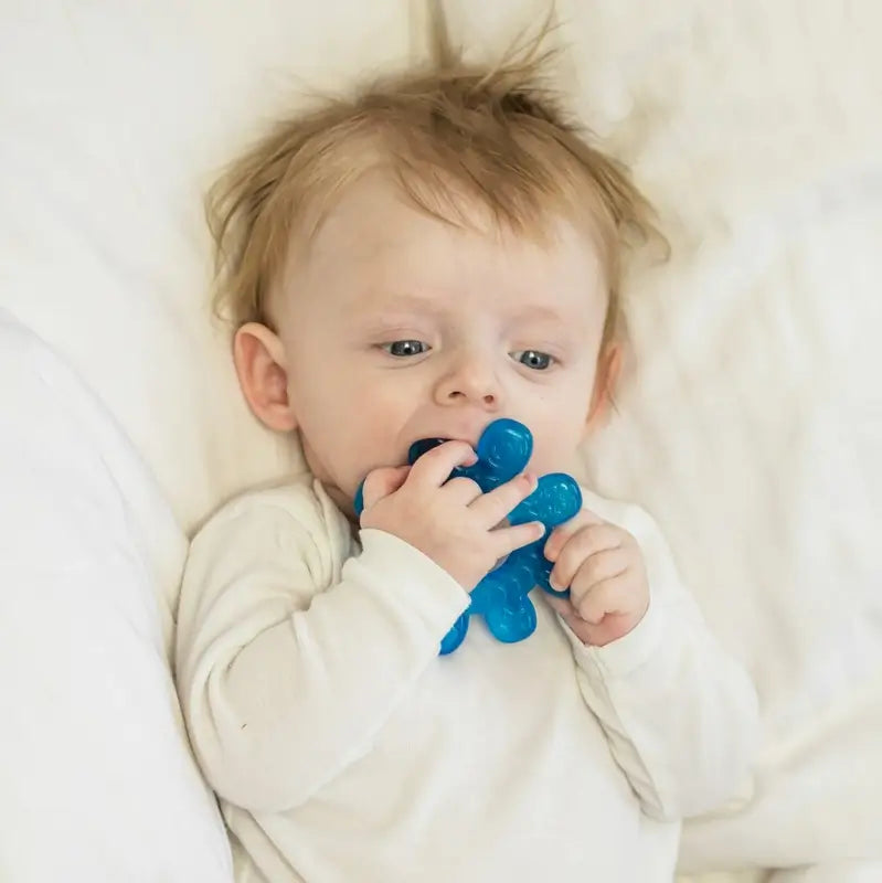 Baboo Teether Jouet d'éveil à roue Glacière remplie d'eau Bleu, 4+ mois, 1 pc.