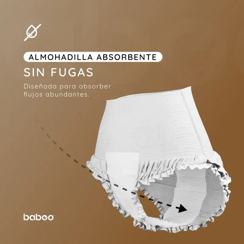 Pantalon absorbant jetable Baboo Taille Xl, 5 pcs.