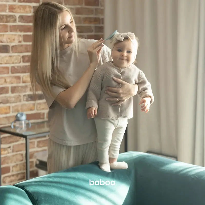 Ensemble brosse et peigne en poils naturels Baboo 0+ mois, 2 pièces