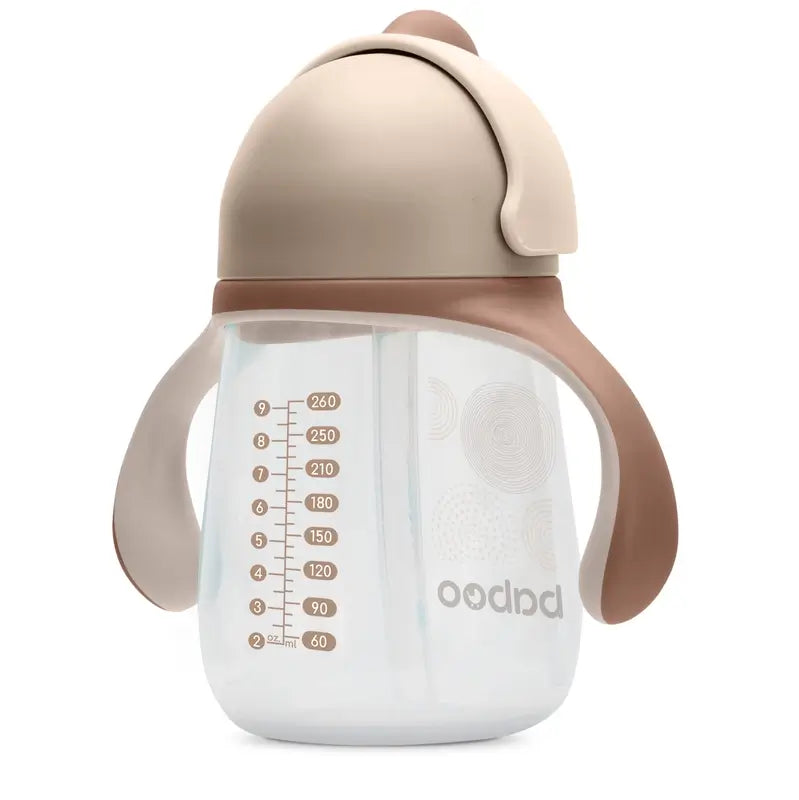 Tasse d'apprentissage Baboo Au Naturale en silicone avec paille 9+ mois, 260 ml