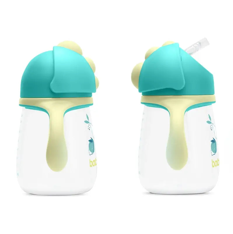 Tasse d'apprentissage Baboo Lagoon Fiesta en silicone avec paille 9+ mois, 260 ml