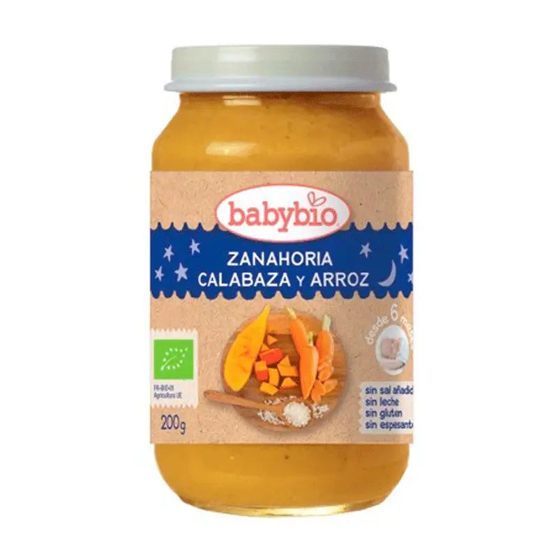 Babybio Goodnight Carrot-Squash-Rice, 200 g