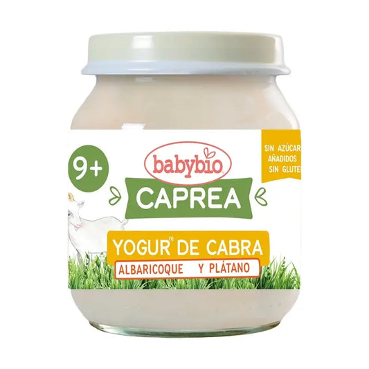 Babybio Caprea Goat Goat Yoghurt Albaricoque Banana , 130 g