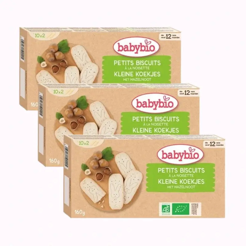 Babybio Hazelnut Growth Biscuits, Pack 3 x 160 g