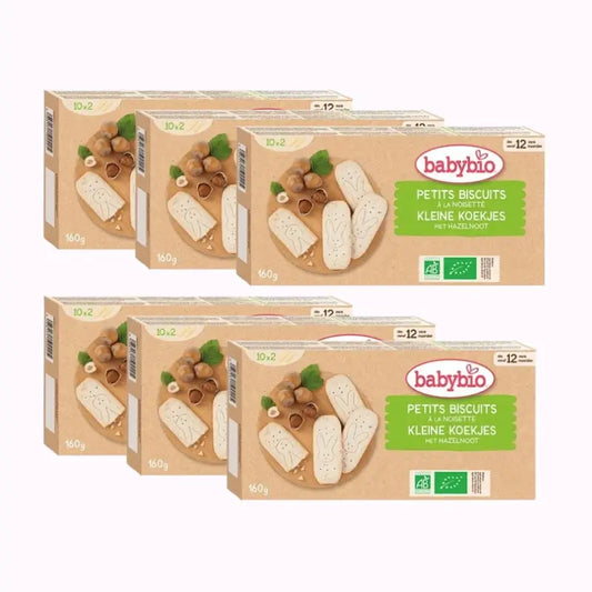 Babybio Hazelnut Growth Biscuits, Pack 6 x 160 g