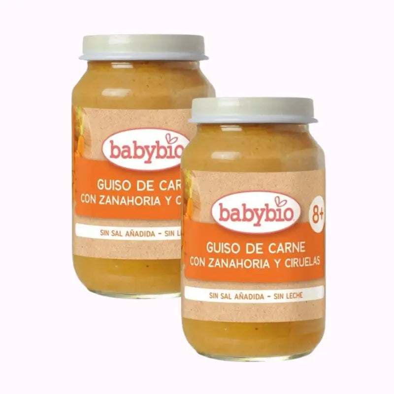 Babybio Beef Stew with Carrot and Plums, Pack 2 x 200 grams