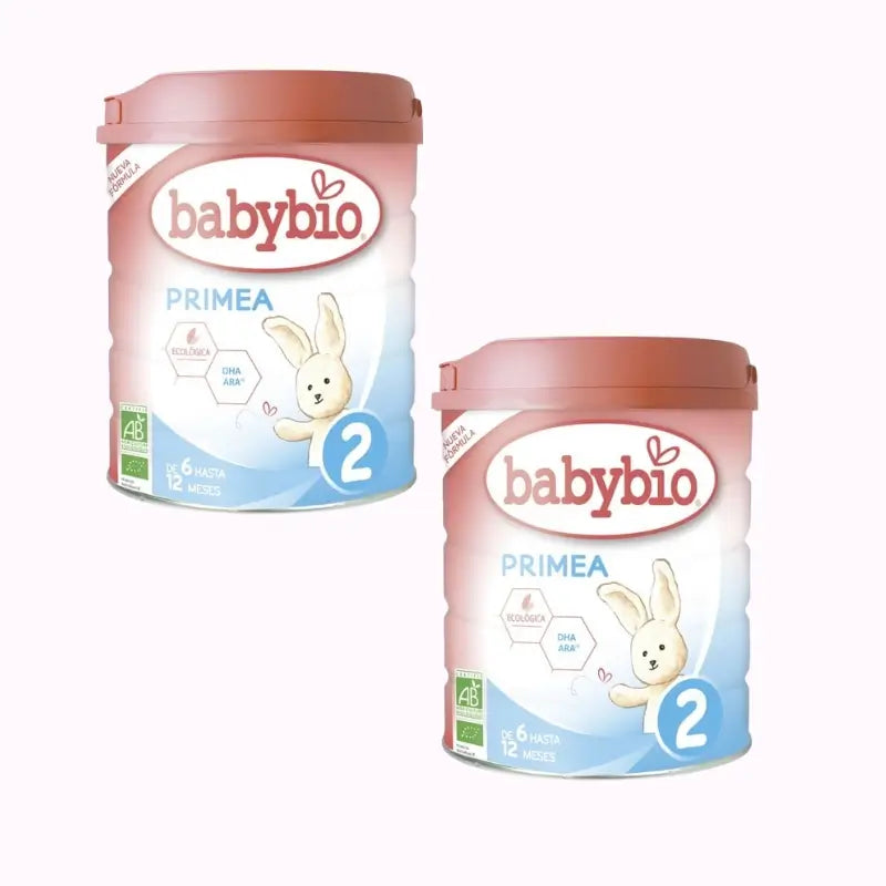Babybio Primea 2 Cow's Milk Continuation 6-12 Months, Pack 2 x 800g
