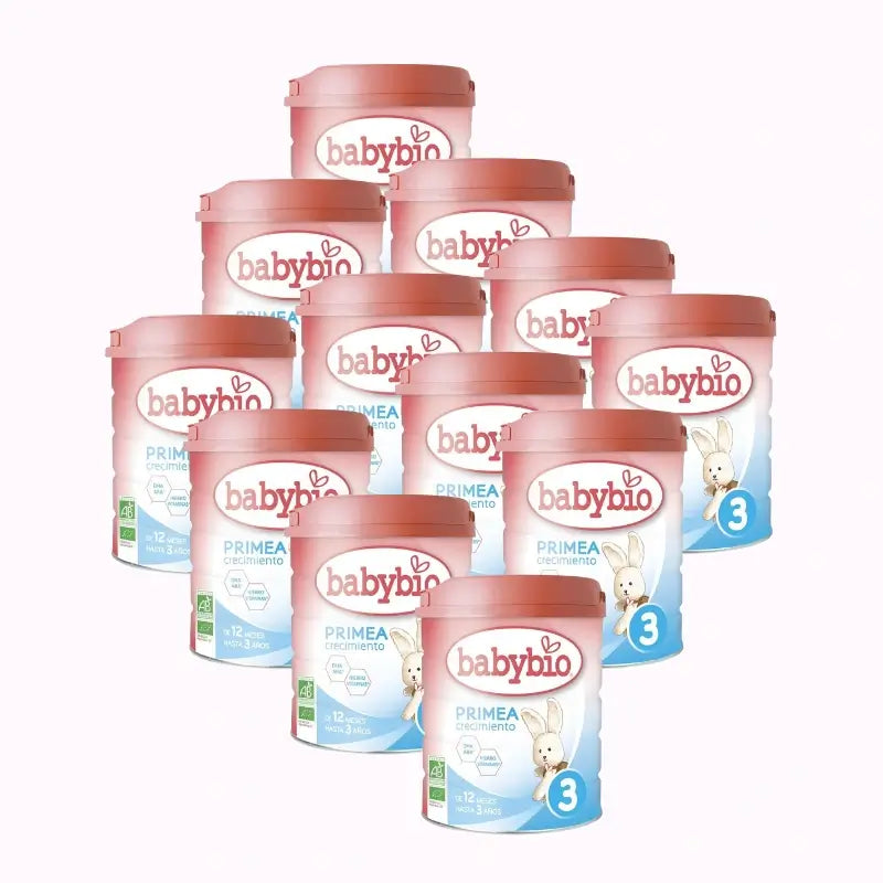 Babybio Primea 3 Cow's Milk for Growth 12-36 Months, Pack 12 x 800 grams