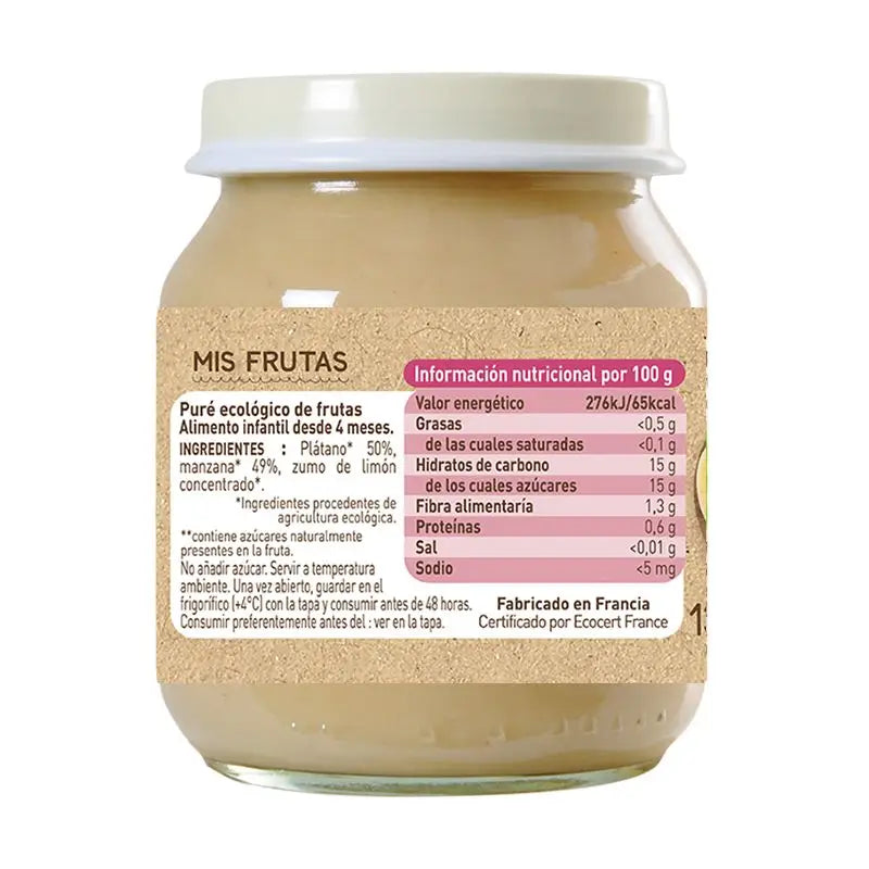 Babybio Pomme Banane, 130 gr