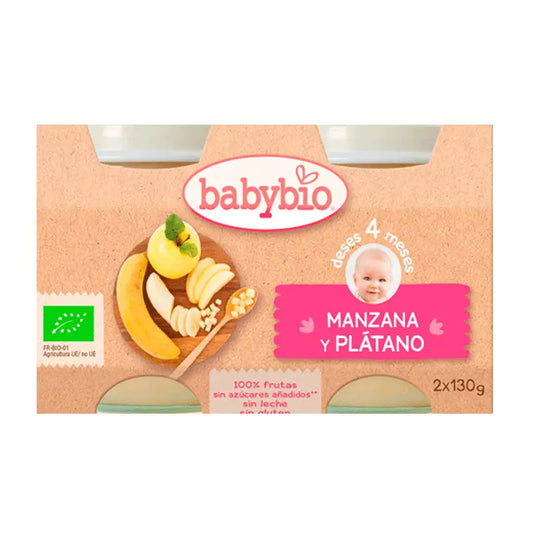 Babybio Apple Banana, 130 gr