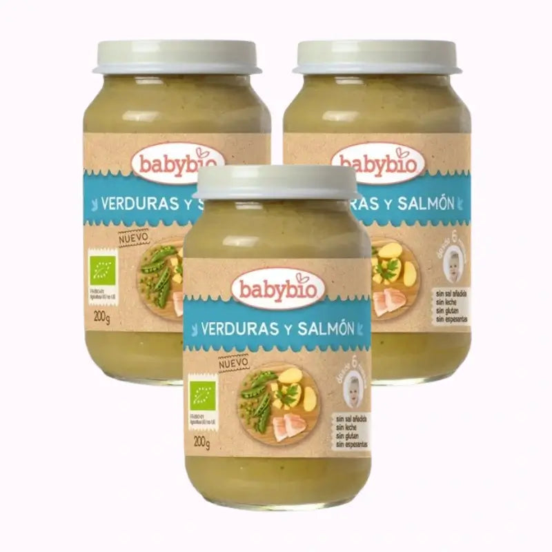 Babybio Menu Tradition Salmon, Pack 3 x 200 grams