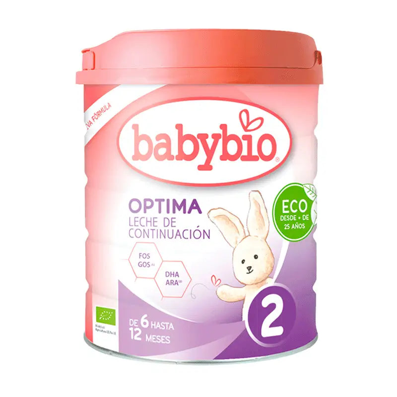 Babybio Optima 2 Cow's Milk 0-6 Months, 800 g
