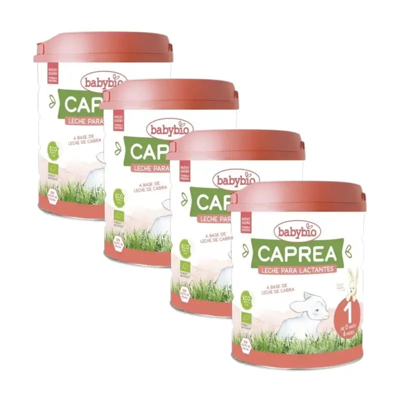 Babybio Caprea 1 Goat's Milk 0-6 Months, Pack 4 x 800 g