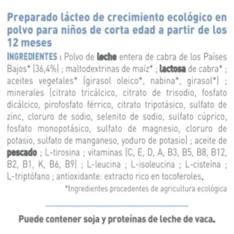 Babybio Caprea 3 Lait de Chèvre 12-36 Mois, Pack 12 x 800g