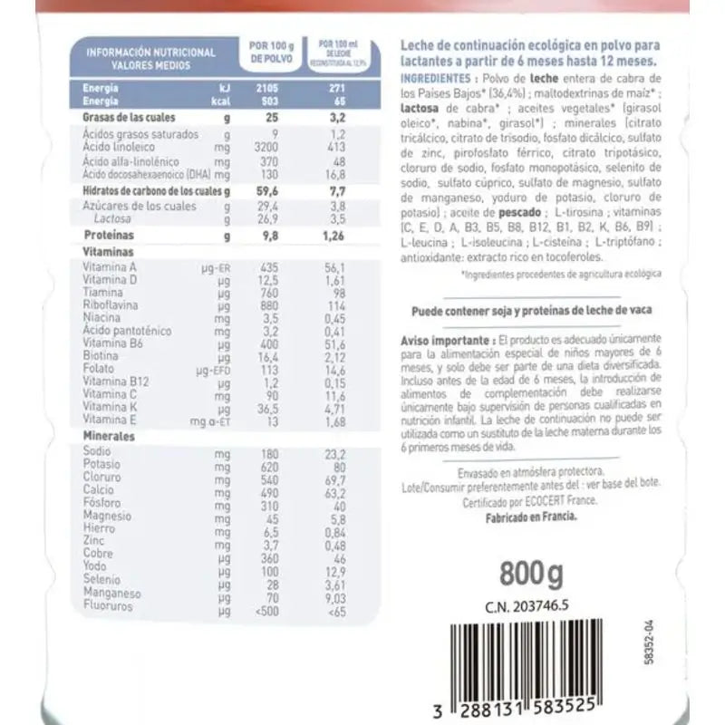 Babybio Pack Caprea Milk 2 et 3 + yaourts de chèvre