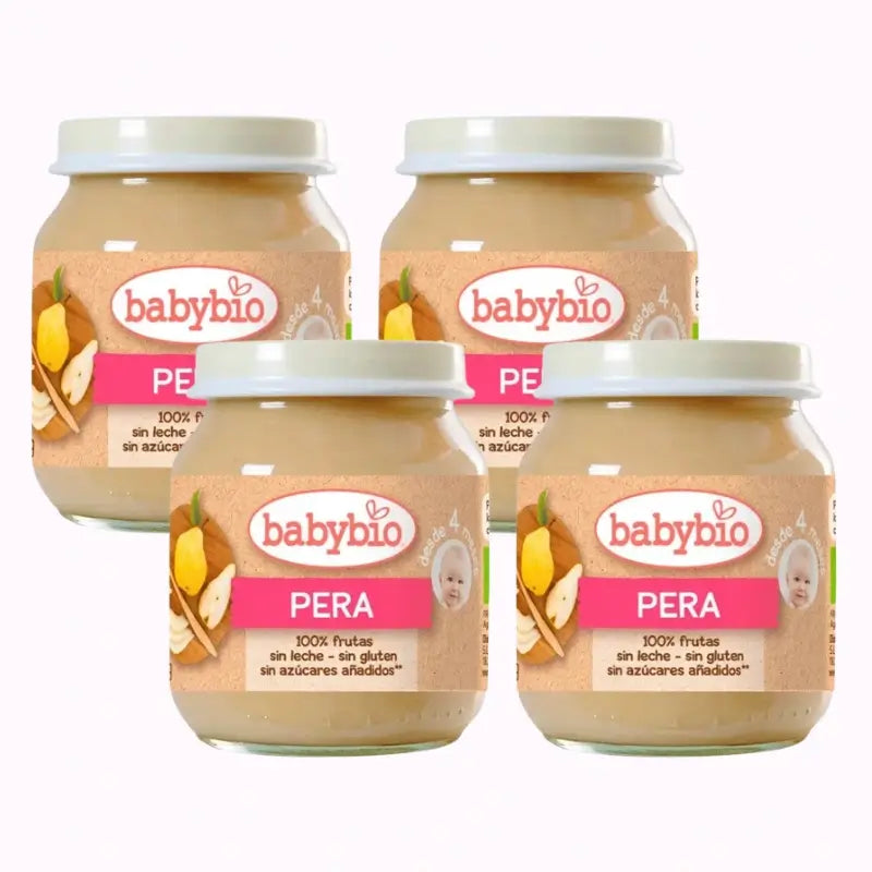 Babybio Pear, Pack 4 x 130 grams