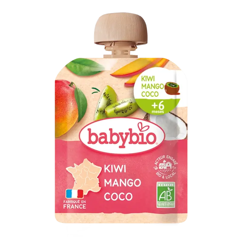Babybio Pouch Kiwi Mango Coconut, 90 g