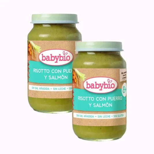 Babybio Leek Risotto With Salmon, Pack 2 x 200 grams