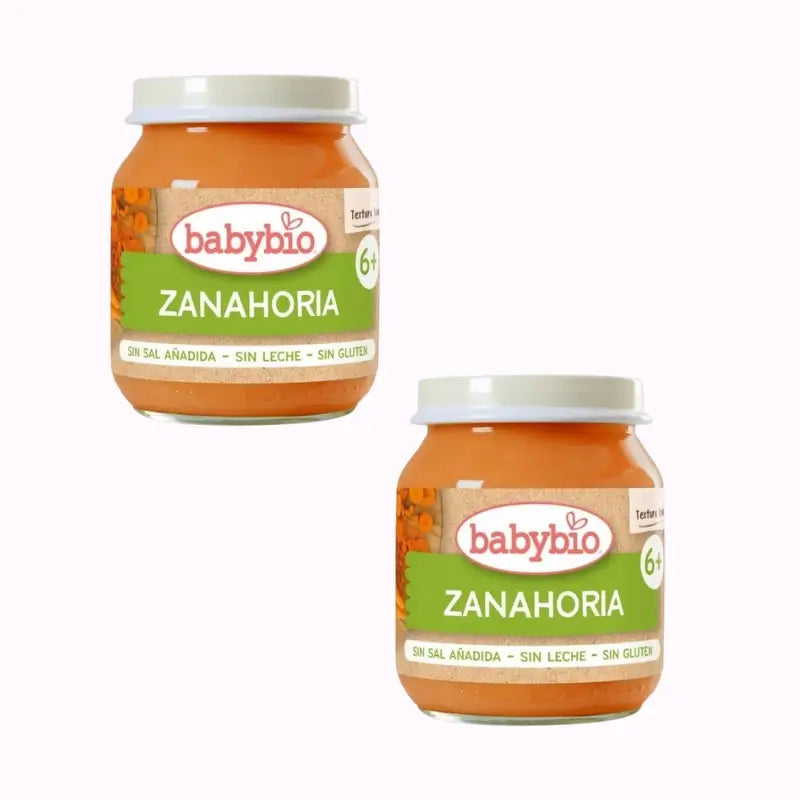 Babybio Carrot Jar, Pack 2 x 130 grams