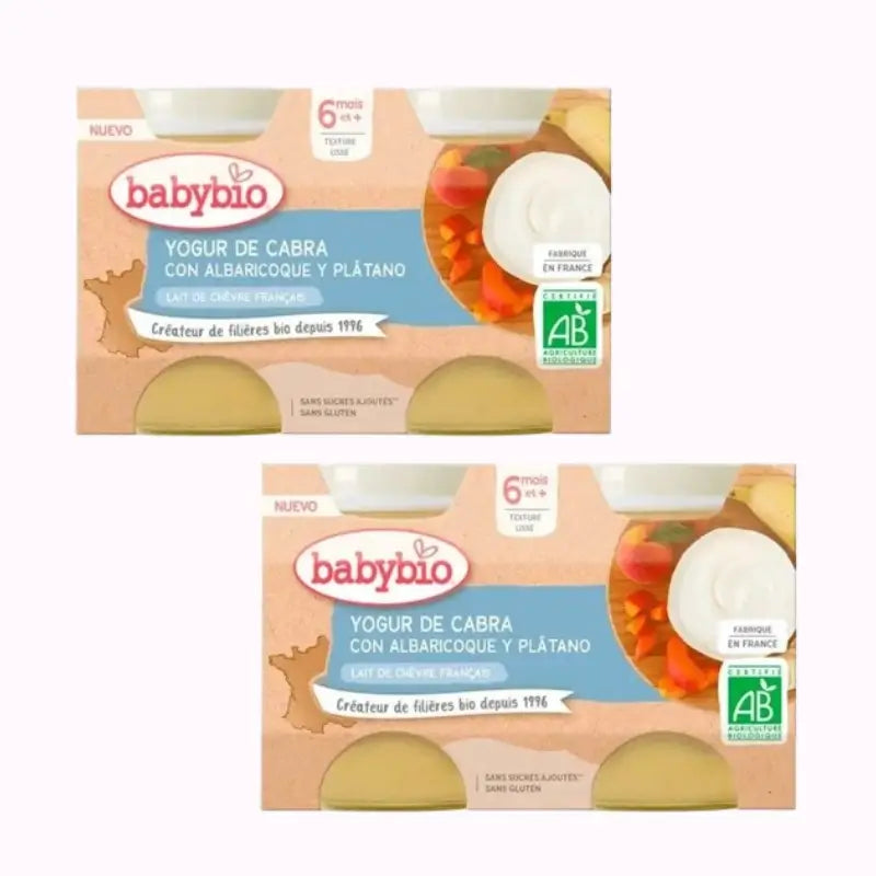 Babybio Yoghurt Apricot Banana, Pack 2 x 2X130 g
