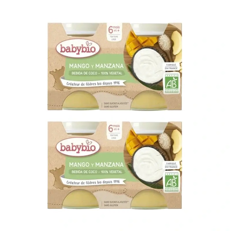Babybio Yoghurt Coconut Mango Pineapple & Apple, Pack 4x130 g