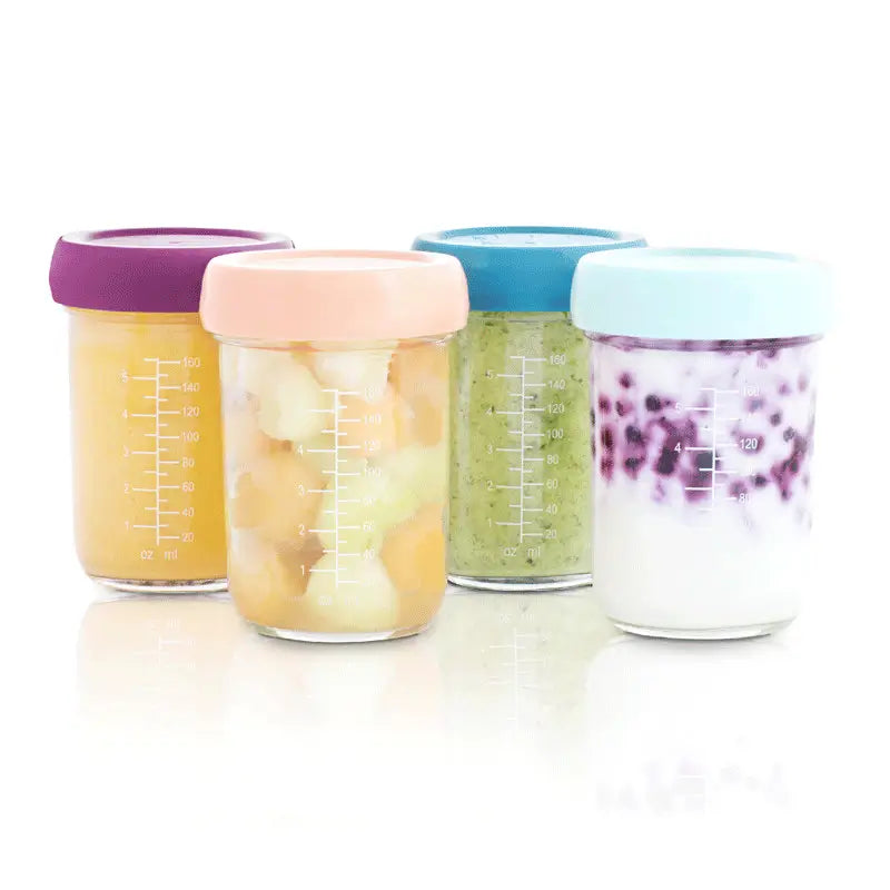 Babymoov Babybols 4 Glass Storage and Transport Bottles 220ml