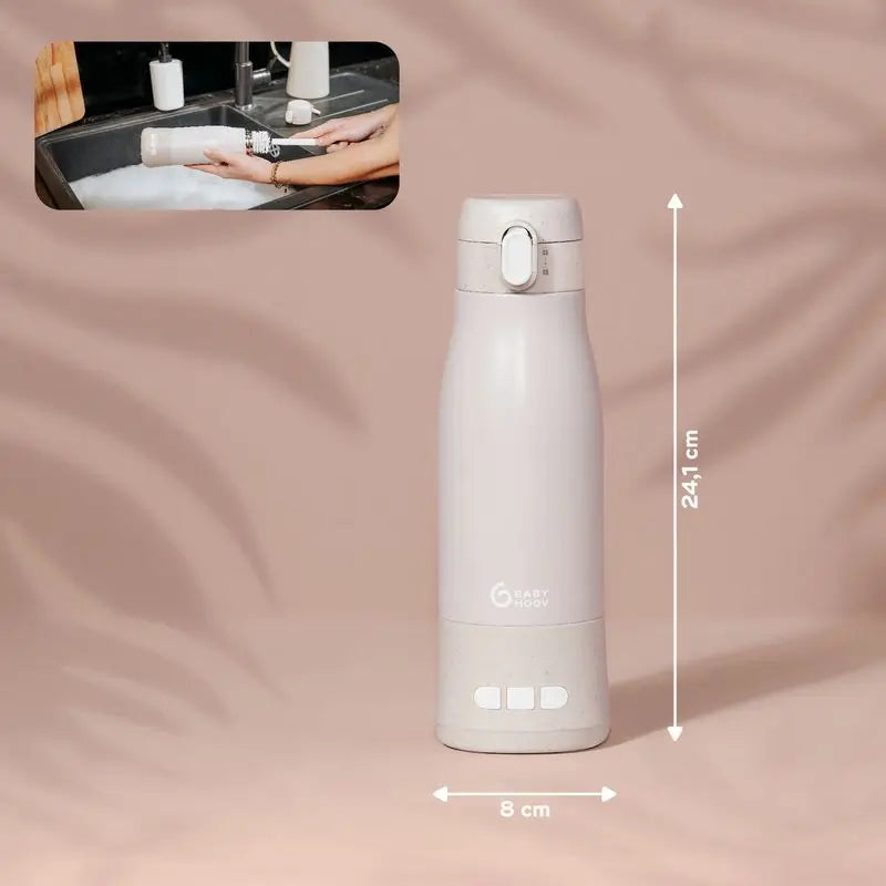 Chauffe-biberon transportable Babymoov avec batterie Moov & Feed Mineral Beige