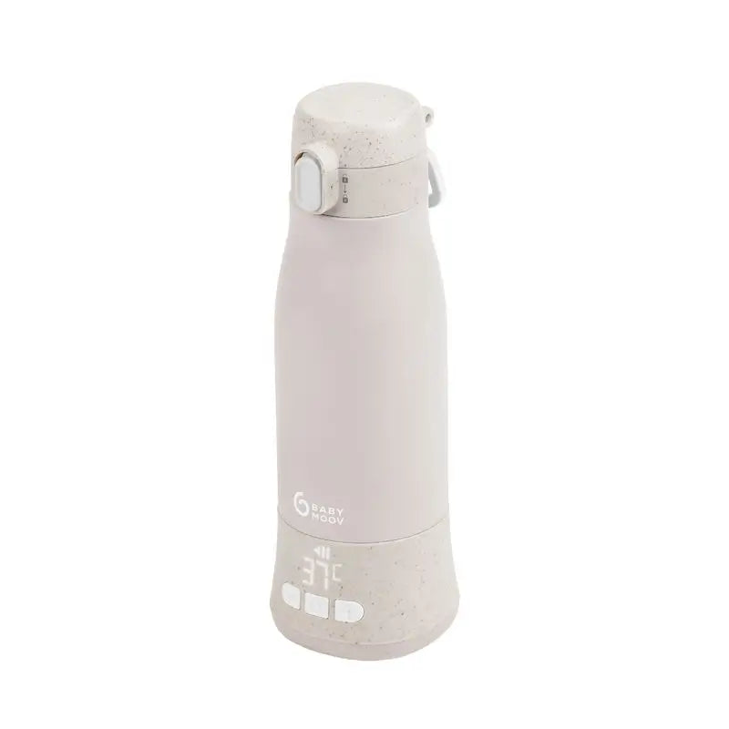 Babymoov Transportable Baby Bottle Warmer With Battery Moov & Feed Mineral Beige
