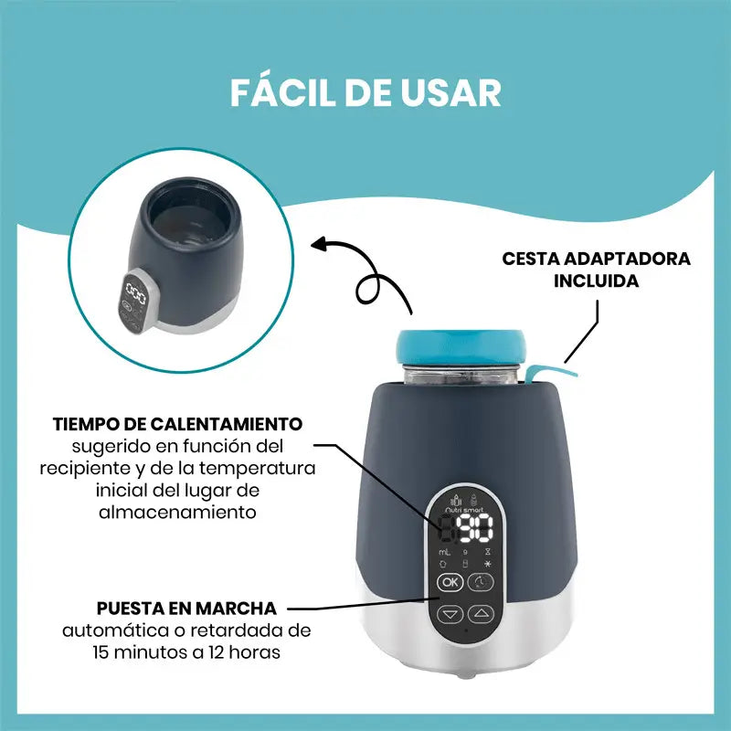 Babymoov Nutrismart Chauffe-biberon/Doseur de lait de vache - Maison/Voiture
