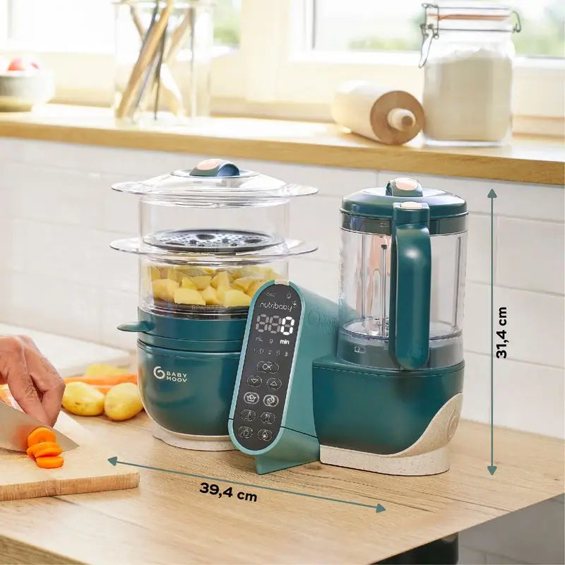 Babymoov Baby Robot Multifonction 6-en-1 Nutribaby(+) Vert Opale