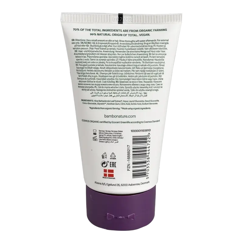Bambo Nature Gel de bain et shampooing, 150 ml